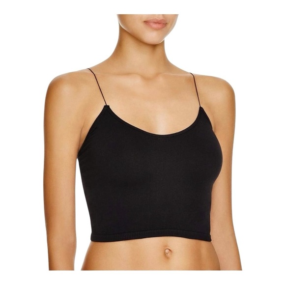 Free People Tops - Free people Black Spaghetti Strap Crop Top